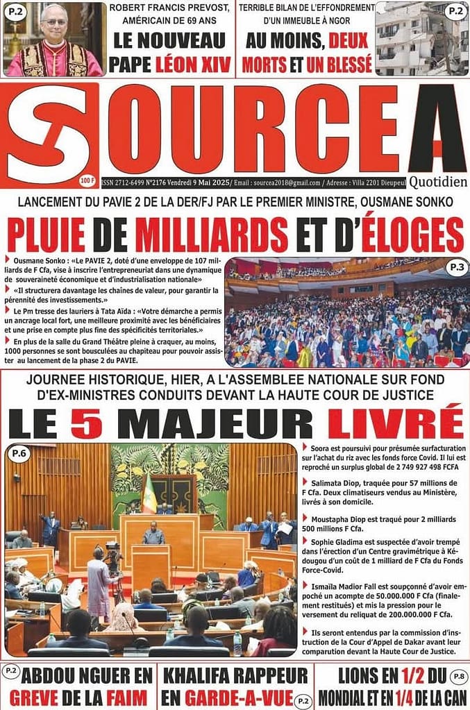🇸🇳 Les gros titres du jour au Sénégal : Vendredi 09 Mai 2025 13 FB IMG 1746769438039 1