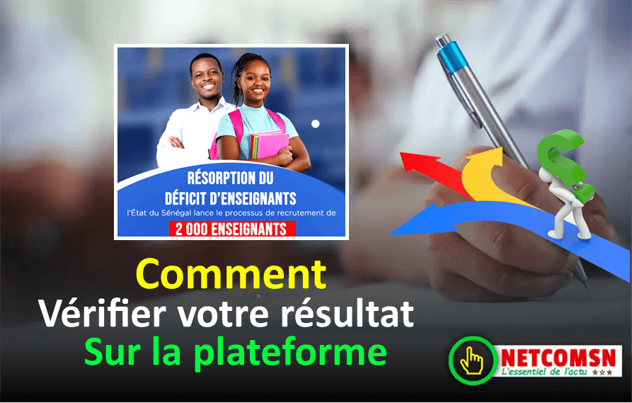 🇸🇳 Comment vérifier votre résultat au recrutement des 2000 enseignants ? Détails de la plateforme de vérification 1 🇸🇳 Comment vérifier votre résultat au recrutement des 2000 enseignants ? Détails de la plateforme de vérification