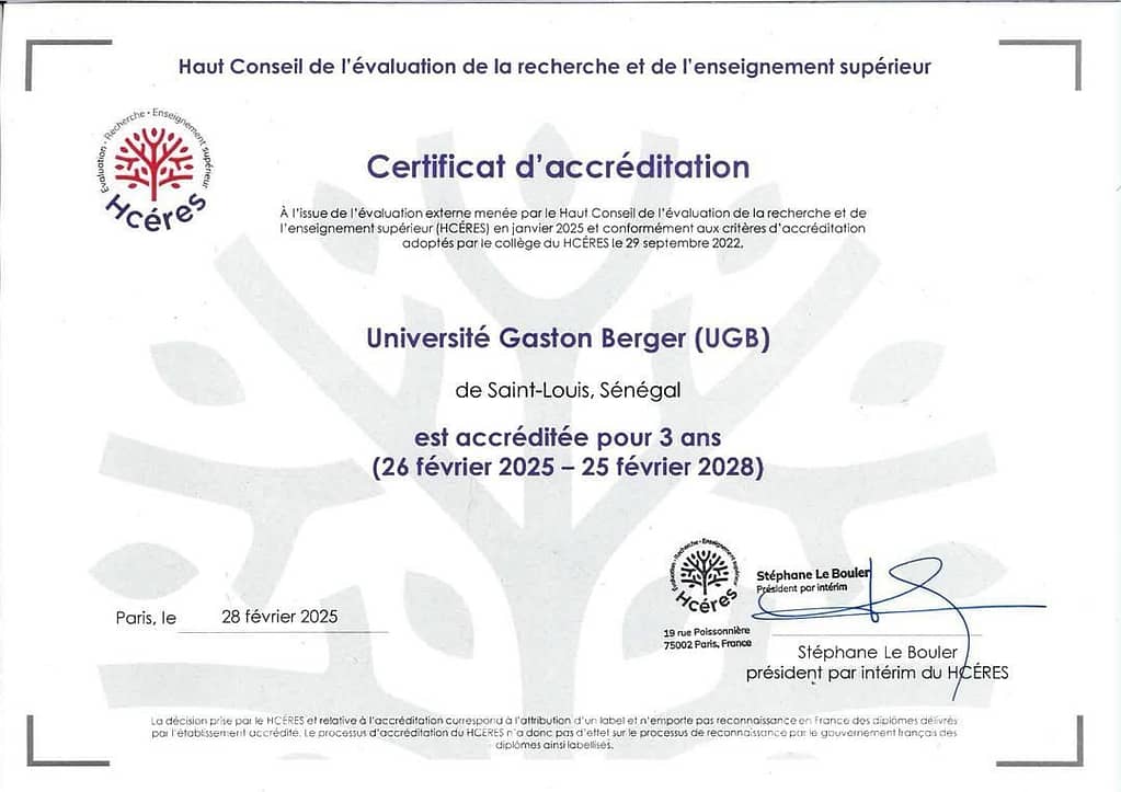 🇸🇳 L’UGB de Saint-Louis décroche une accréditation internationale 2 17411185798613853619013517061411