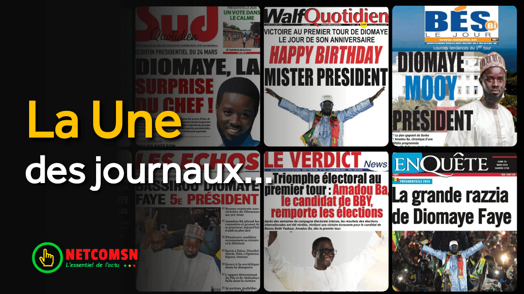 🇸🇳 Les gros titres du jour au Sénégal : Lundi 25 Mars 2024
