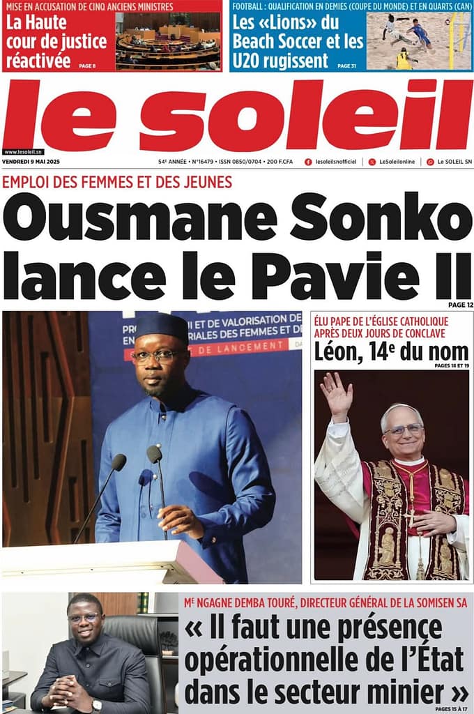 🇸🇳 Les gros titres du jour au Sénégal : Vendredi 09 Mai 2025 20 FB IMG 1746769456219 1