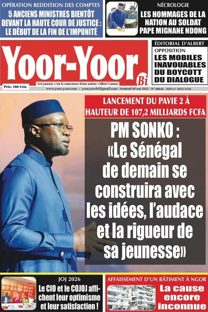 🇸🇳 Les gros titres du jour au Sénégal : Vendredi 09 Mai 2025 19 FB IMG 1746769448447 1