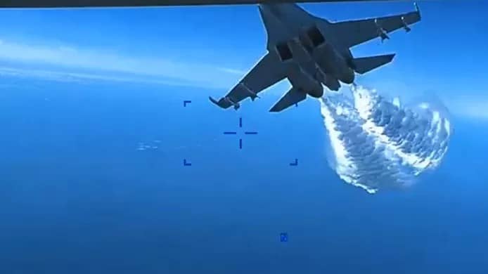 🇺🇲 Les États-Unis dévoilent les images du drone intercepté par des avions de chasse russes 1 🇺🇲 Les États-Unis dévoilent les images du drone intercepté par des avions de chasse russes