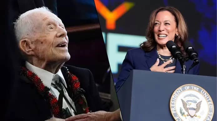 🇺🇸 À bientôt de 100 ans, l’ex-président Jimmy Carter veut “tenir” pour pouvoir voter pour Kamala Harris 1 🇺🇸 À bientôt de 100 ans, l’ex-président Jimmy Carter veut “tenir” pour pouvoir voter pour Kamala Harris