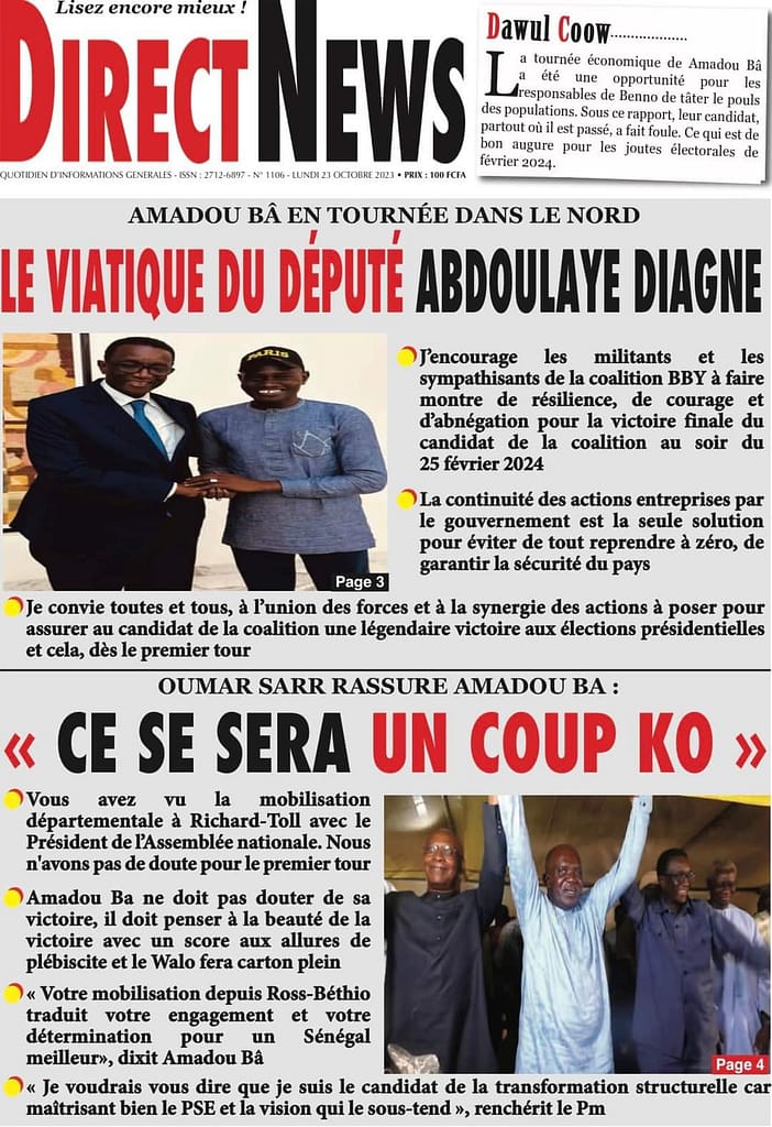 🇸🇳 Les gros titres du jour au Sénégal : Lundi 23 Octobre 2023 40 FB IMG 1698040326040