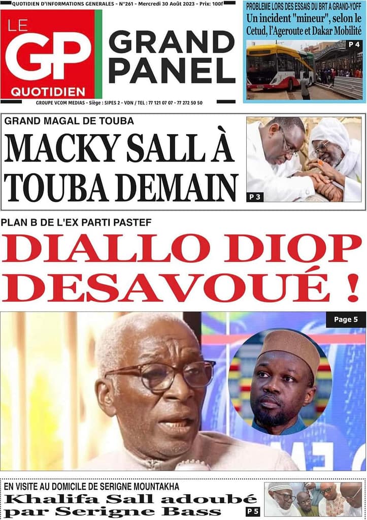 🇸🇳 Les gros titres du jour au Sénégal : Mercredi 30 Août 2023 4 FB IMG 1693374709656