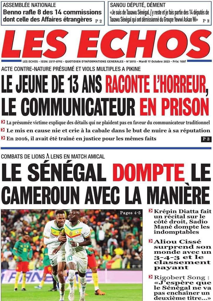 🇸🇳 Les gros titres du jour au Sénégal : Mardi 17 Octobre 2023 36 FB IMG 1697522386398