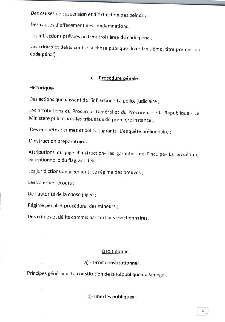 COMMUNIQUE PORANT OUVERTURE CONCOURS AU TITRE DE LANNEE 2023 12