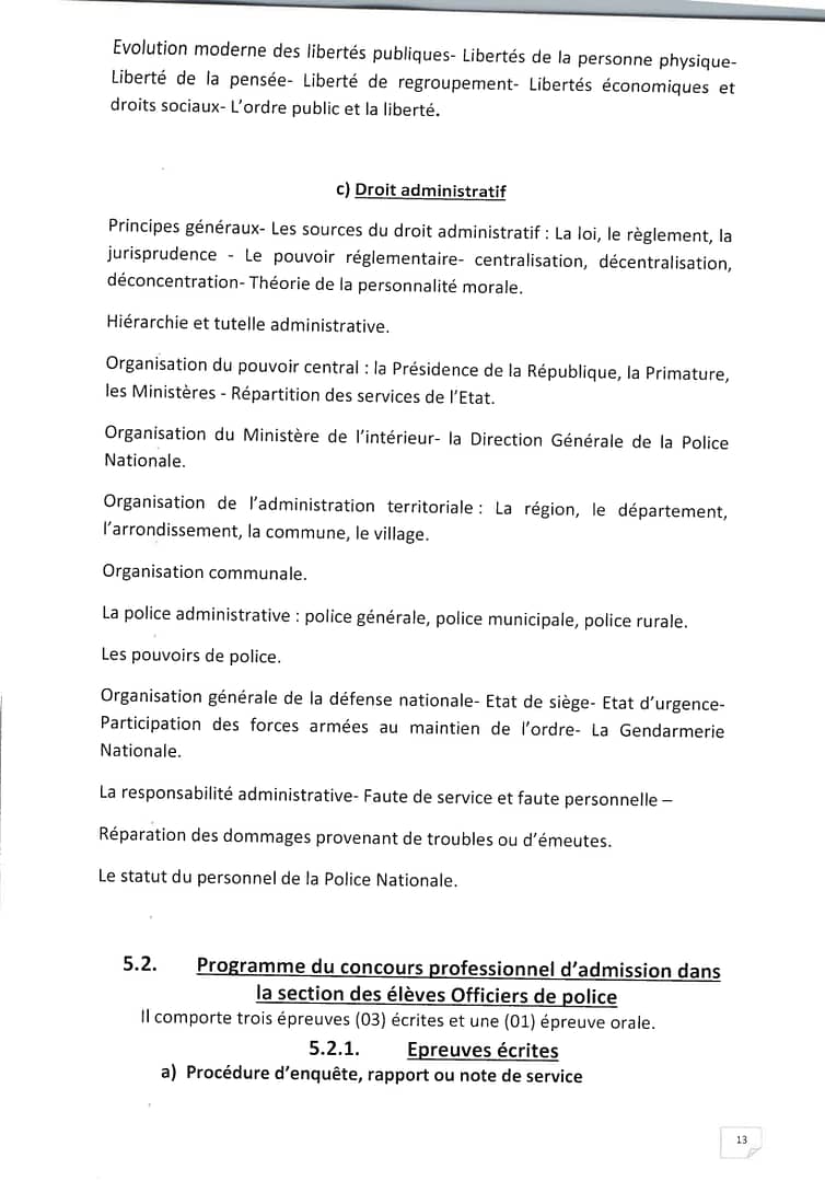 COMMUNIQUE PORANT OUVERTURE CONCOURS AU TITRE DE LANNEE 2023 13