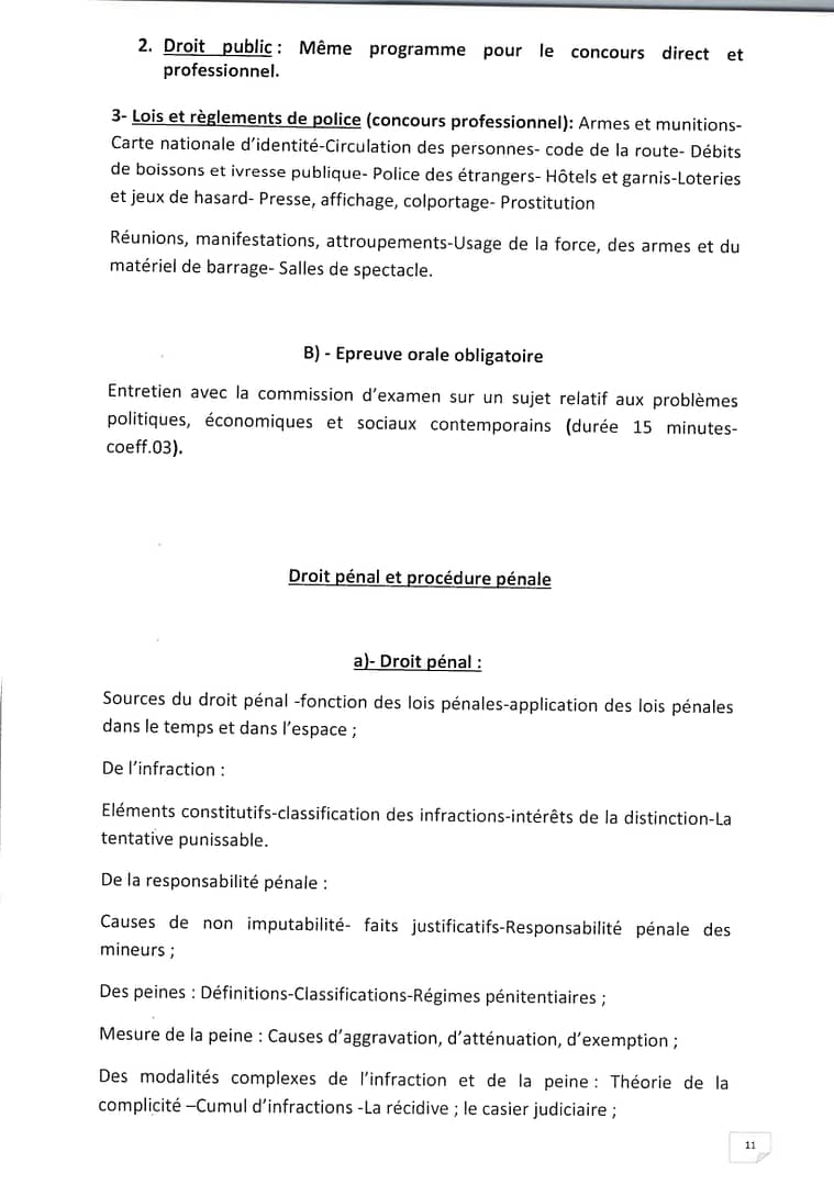 COMMUNIQUE PORANT OUVERTURE CONCOURS AU TITRE DE LANNEE 2023 11