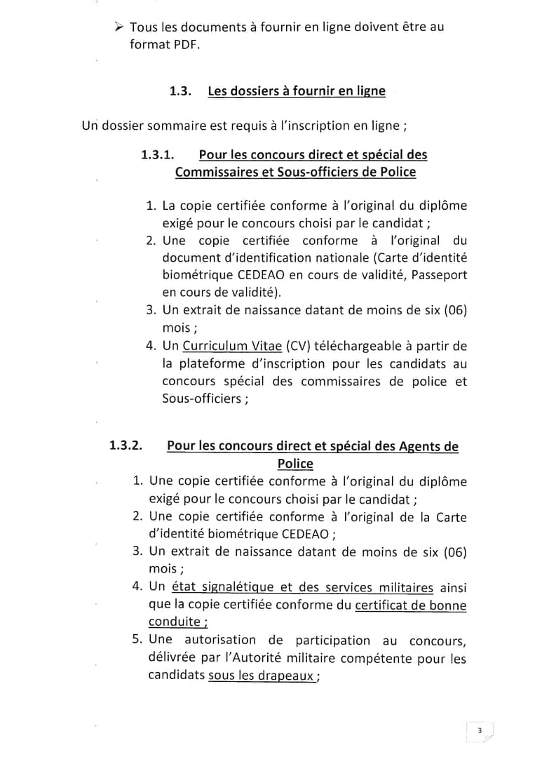 COMMUNIQUE PORANT OUVERTURE CONCOURS AU TITRE DE LANNEE 2023 03