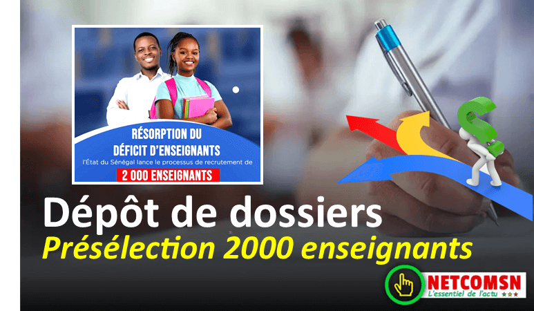 🇸🇳 Recrutement de 2000 enseignants au Sénégal : les candidats présélectionnés invités à déposer leurs dossiers