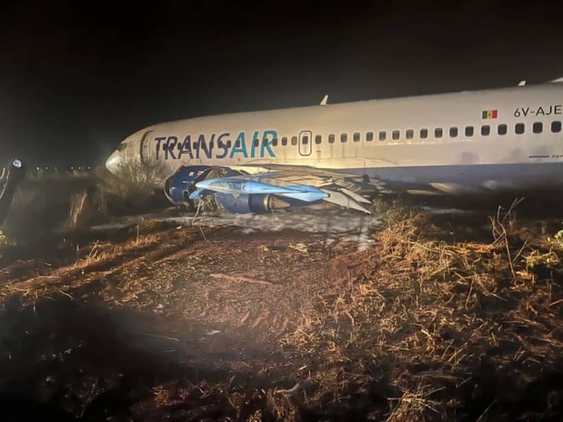 🇸🇳 Incident à l’AIBD : Avion hors piste, blessures et fermeture 1 🇸🇳 Incident à l’AIBD : Avion hors piste, blessures et fermeture