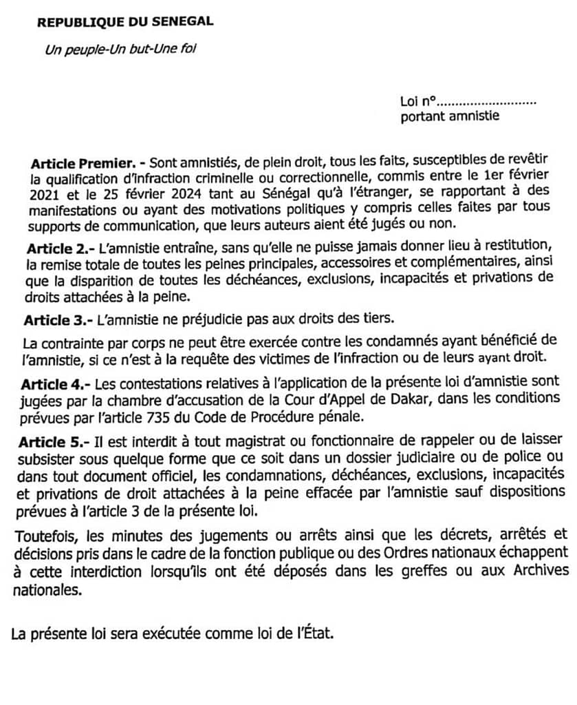 🇸🇳 Sénégal : Le Président Macky Sall dévoile le projet de loi d’amnistie 5 image 23