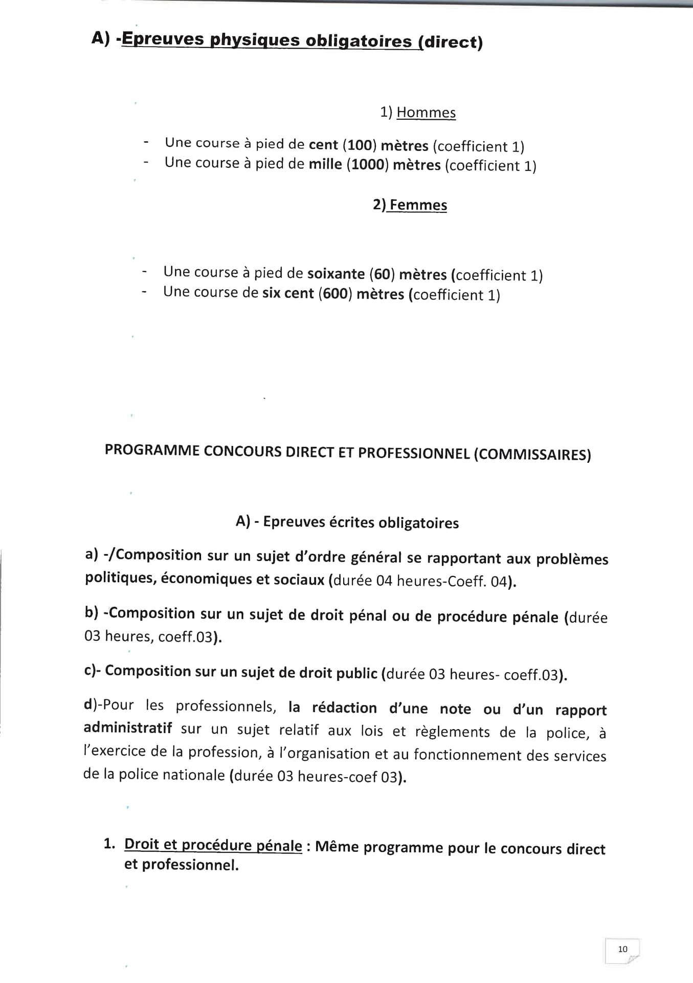 🇸🇳 Démarrage des inscriptions en ligne au concours police 2023 ce lundi 10 octobre à 10H 00 11 COMMUNIQUE PORANT OUVERTURE CONCOURS AU TITRE DE LANNEE 2023 10