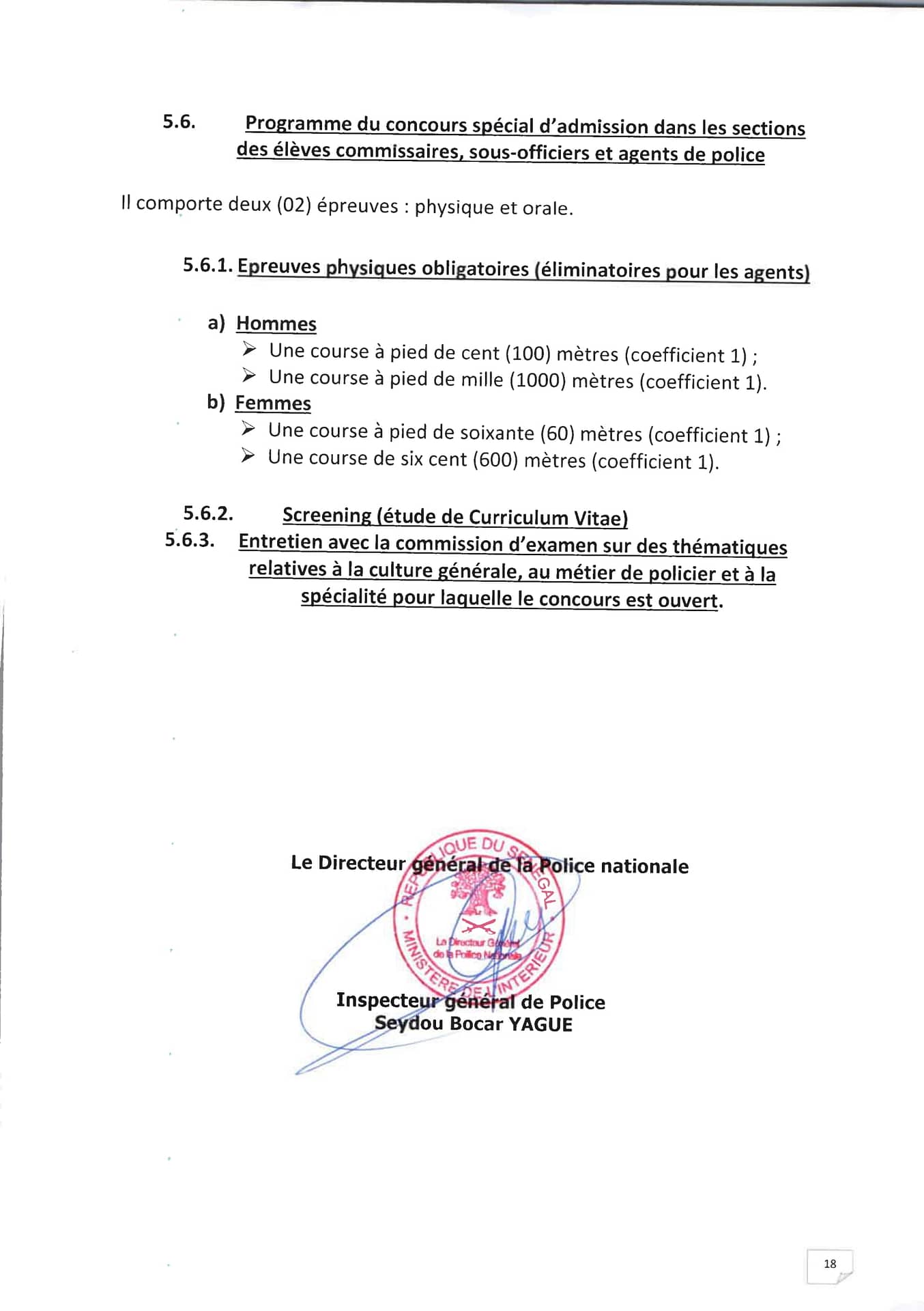 🇸🇳 Démarrage des inscriptions en ligne au concours police 2023 ce lundi 10 octobre à 10H 00 19 COMMUNIQUE PORANT OUVERTURE CONCOURS AU TITRE DE LANNEE 2023 18