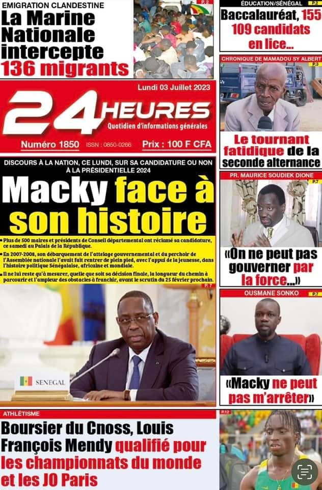 🇸🇳 Les gros titres du jour au Sénégal : Lundi 03 Juillet 2023 6 FB IMG 1688363253478