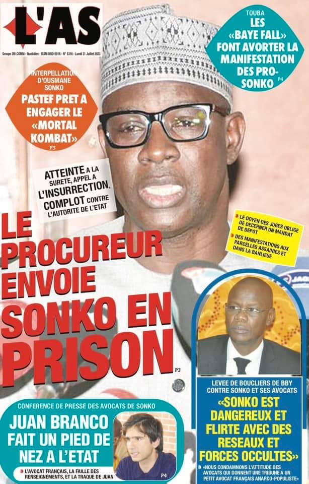 🇸🇳 Les gros titres du jour au Sénégal : Lundi 31 Juillet 2023 9 FB IMG 1690782179253