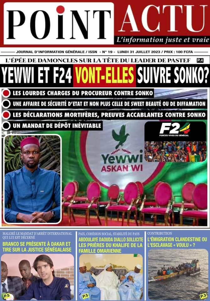 🇸🇳 Les gros titres du jour au Sénégal : Lundi 31 Juillet 2023 22 FB IMG 1690782200887