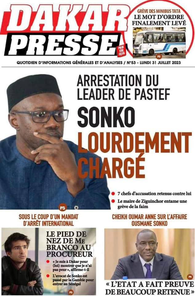 🇸🇳 Les gros titres du jour au Sénégal : Lundi 31 Juillet 2023 23 FB IMG 1690782202379