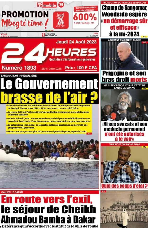 🇸🇳 Les gros titres du jour au Sénégal : Jeudi 24 Août 2023 10 FB IMG 1692855940467