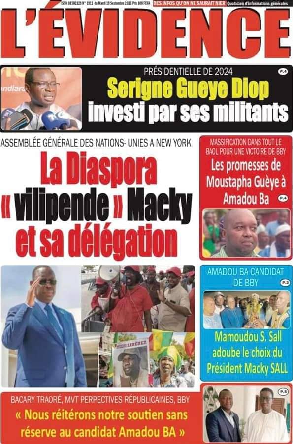 🇸🇳 Les gros titres du jour au Sénégal : Mardi 19 Septembre 2023 14 FB IMG 1695102946088