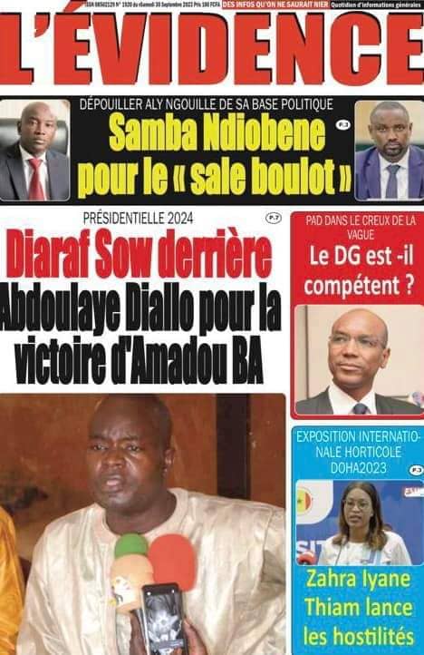 🇸🇳 Les gros titres du jour au Sénégal : Samedi 30 Septembre 2023 12 FB IMG 1696060311344 1