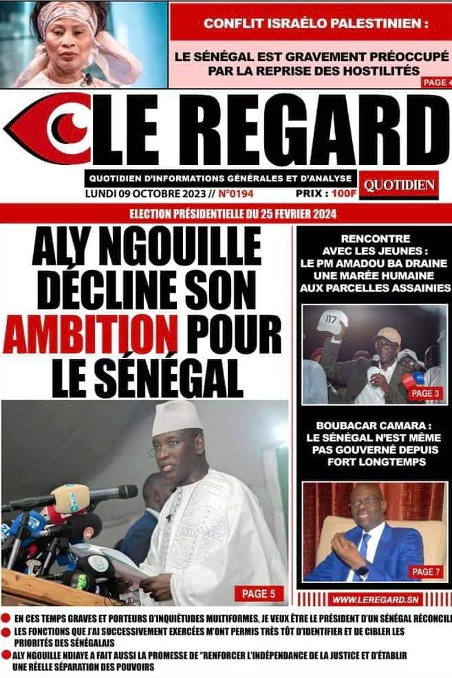 🇸🇳 Les gros titres du jour au Sénégal : Lundi 09 Octobre 2023 16 FB IMG 1696830500940 1