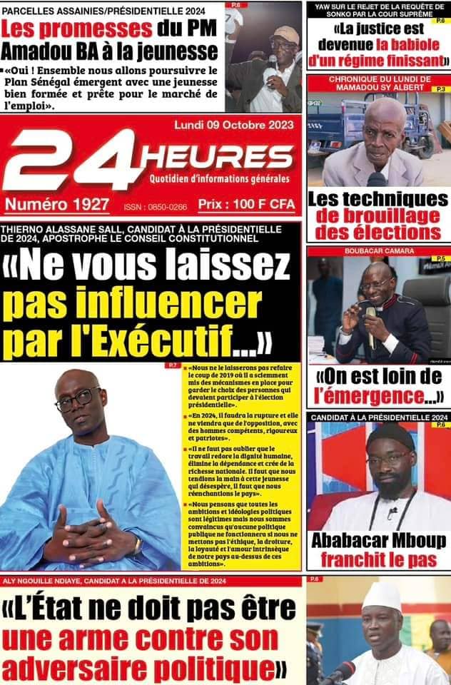 🇸🇳 Les gros titres du jour au Sénégal : Lundi 09 Octobre 2023 35 FB IMG 1696830538317 1