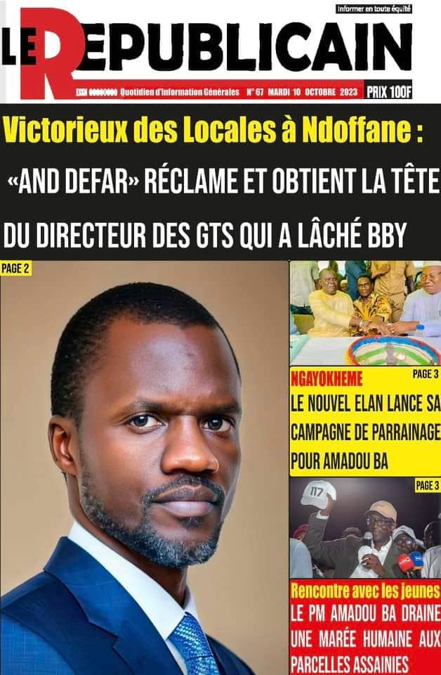 🇸🇳 Les gros titres du jour au Sénégal : Mardi 10 Octobre 2023 25 FB IMG 1696917832577