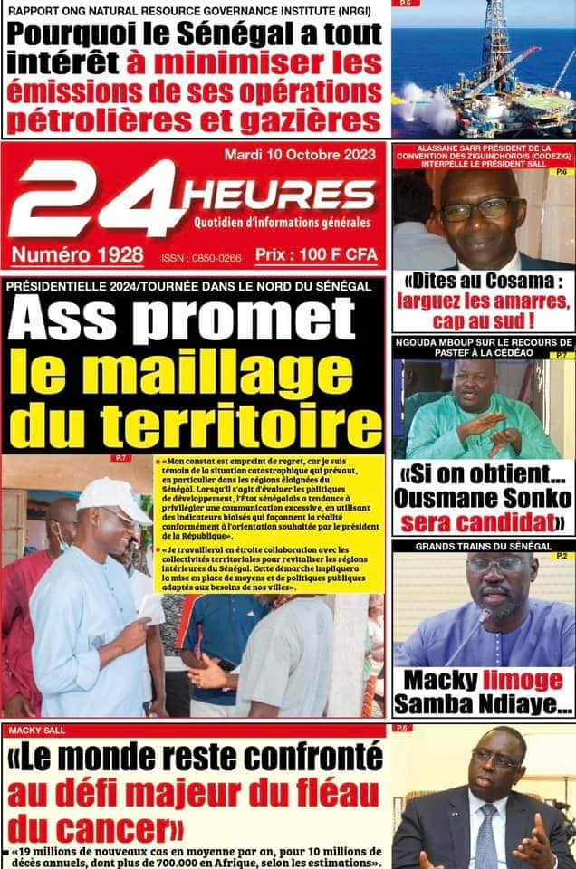 🇸🇳 Les gros titres du jour au Sénégal : Mardi 10 Octobre 2023 32 FB IMG 1696917845554