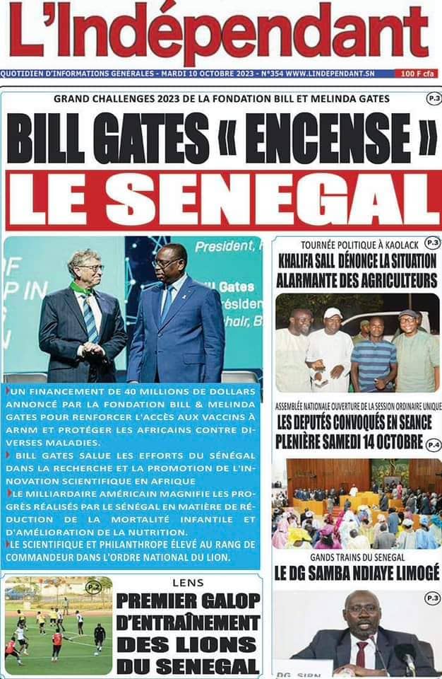 🇸🇳 Les gros titres du jour au Sénégal : Mardi 10 Octobre 2023 39 FB IMG 1696917863215