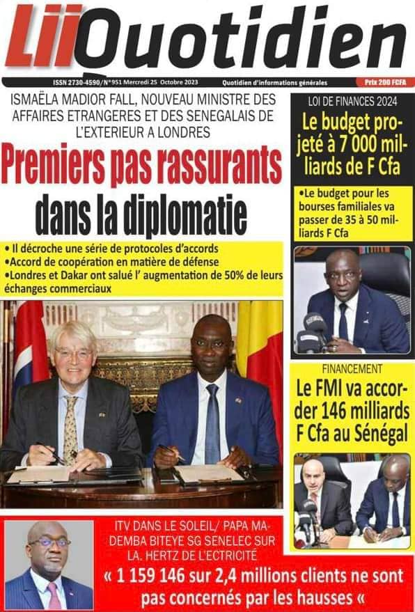 🇸🇳 Les gros titres du jour au Sénégal : Mercredi 25 Octobre 2023 32 FB IMG 1698213172440