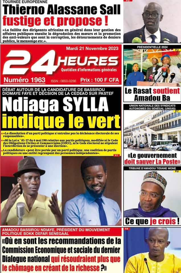 🇸🇳 Les gros titres du jour au Sénégal : Mardi 21 Novembre 2023 15 FB IMG 1700546578034