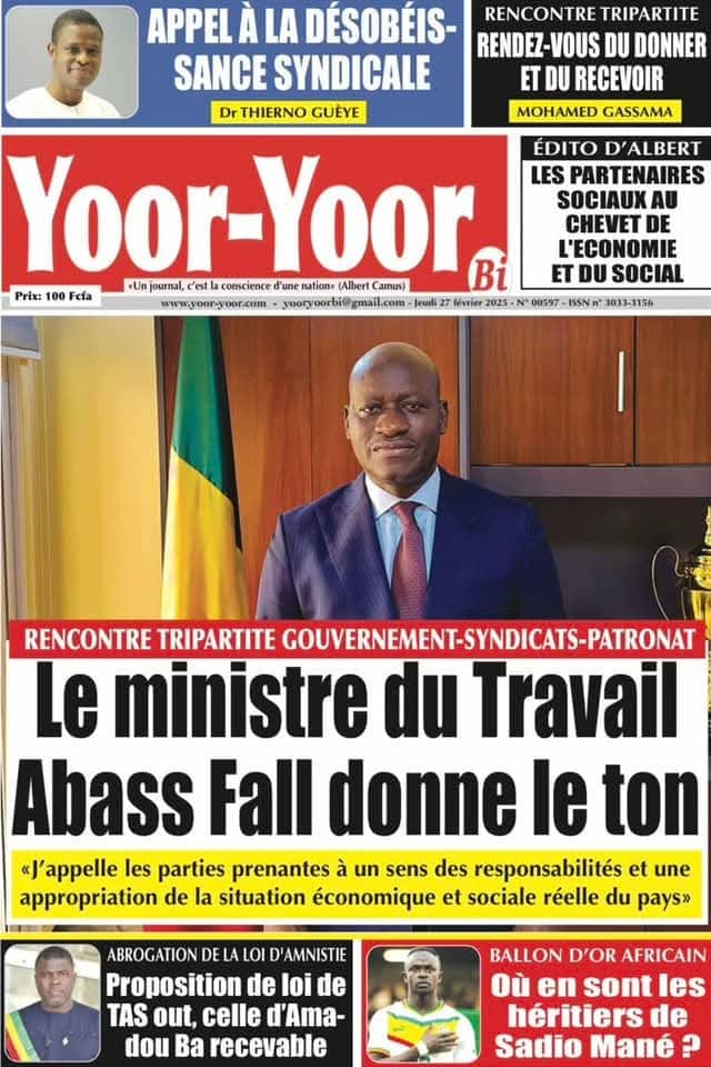 🇸🇳 Les gros titres du jour au Sénégal : Jeudi 27 Févier 2025 30 FB IMG 1740637266545
