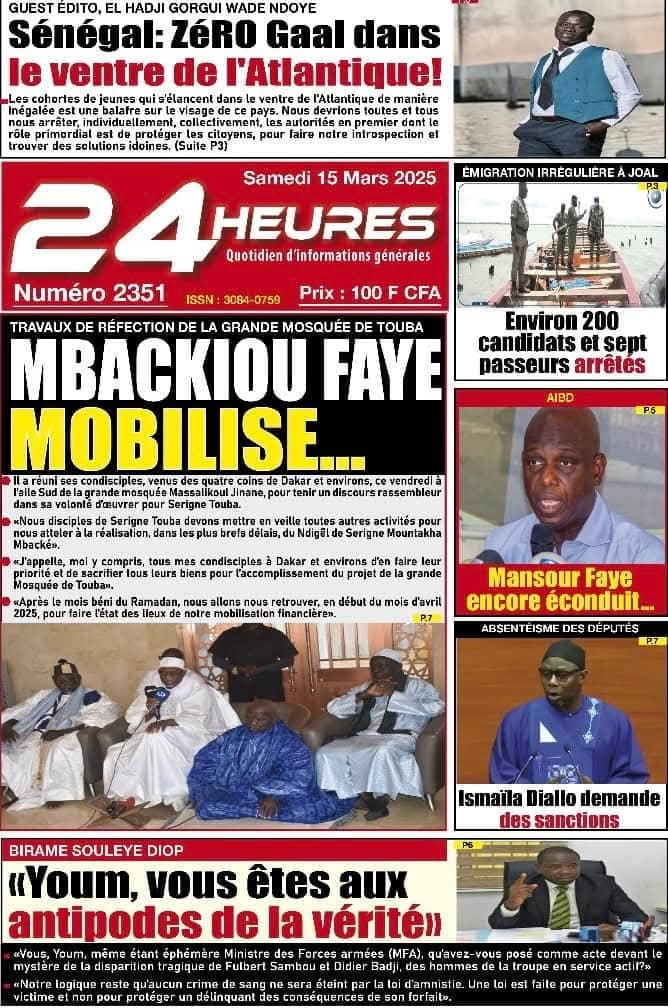 🇸🇳 Les gros titres du jour au Sénégal : Samedi 15 Mars 2025 25 FB IMG 1742015931495