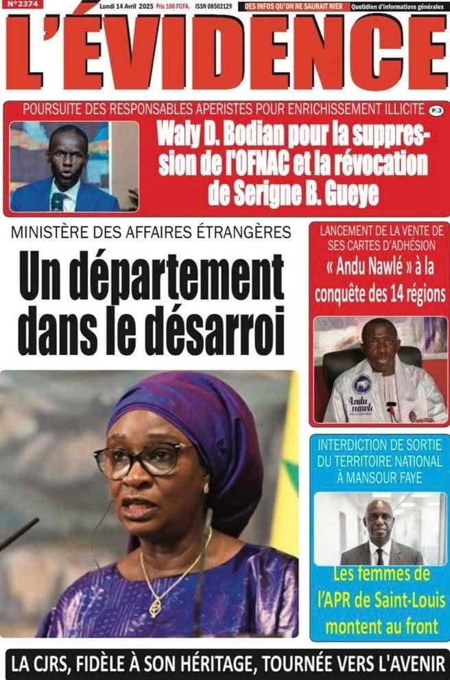 🇸🇳 Les gros titres du jour au Sénégal : Lundi 14 Avril 2025 24 FB IMG 1744610145076