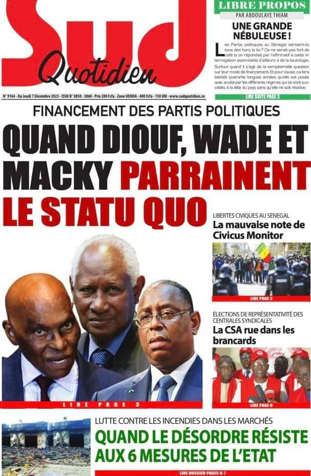🇸🇳 Les gros titres du jour au Sénégal : Jeudi 07 Décembre 2023 9 FB IMG 1701929705908