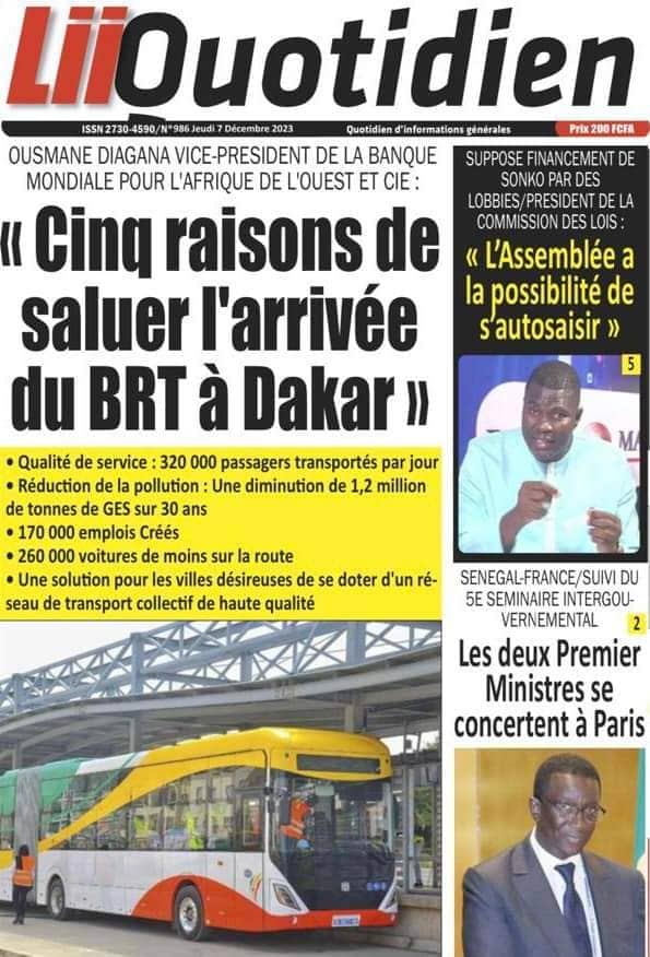 🇸🇳 Les gros titres du jour au Sénégal : Jeudi 07 Décembre 2023 15 FB IMG 1701929715039