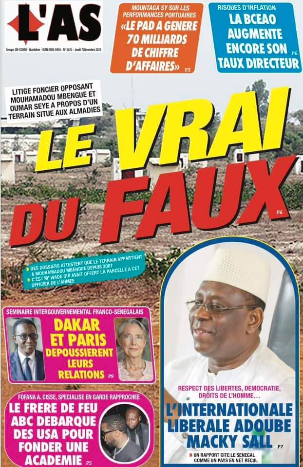 🇸🇳 Les gros titres du jour au Sénégal : Jeudi 07 Décembre 2023 28 FB IMG 1701929738328