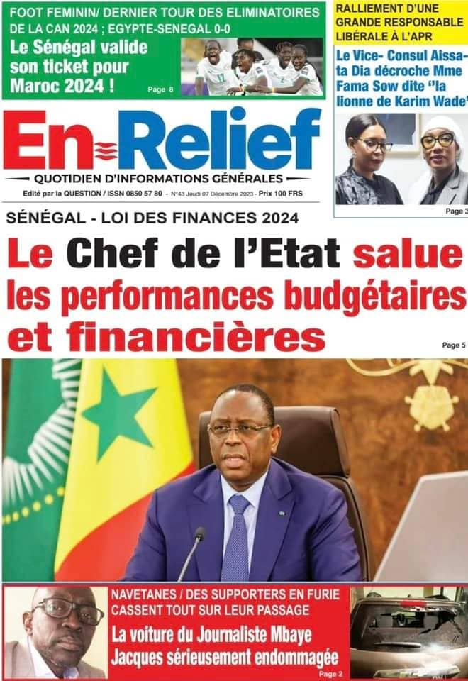 🇸🇳 Les gros titres du jour au Sénégal : Jeudi 07 Décembre 2023 37 FB IMG 1701929755220