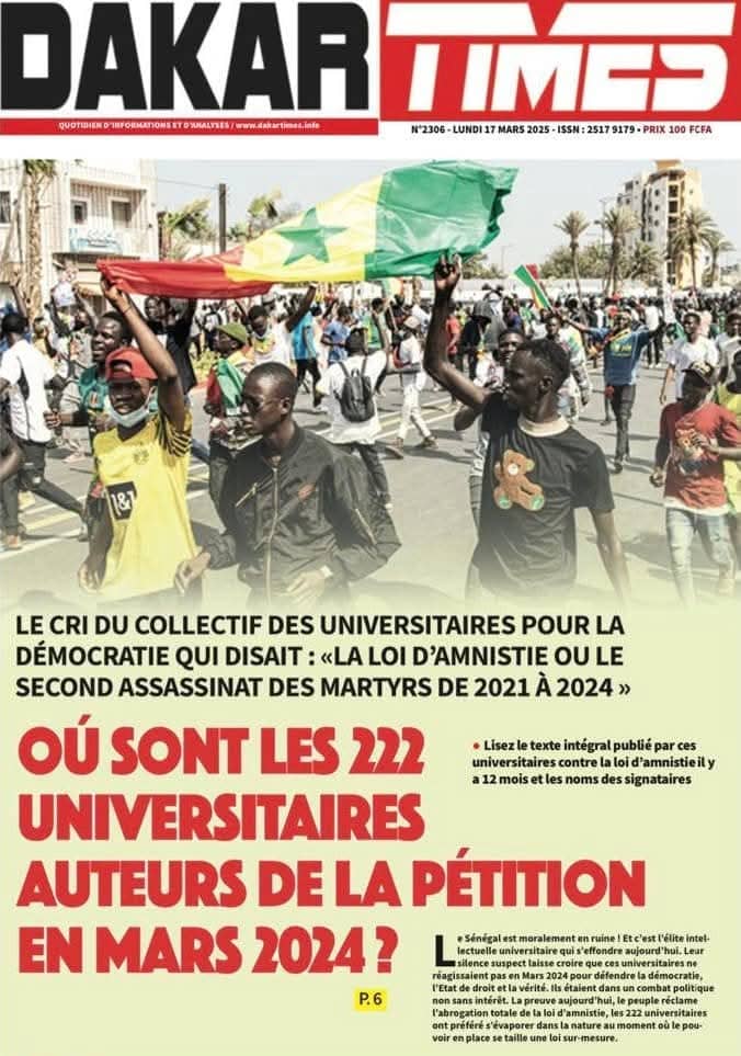 🇸🇳 Les gros titres du jour au Sénégal : Lundi 17 Mars 2025 35 FB IMG 1742189739439